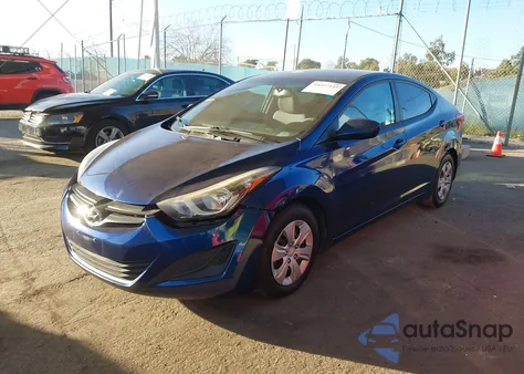 2016 Hyundai Elantra Se из США, поврежденный, VIN 5NPDH4AE5GH771966